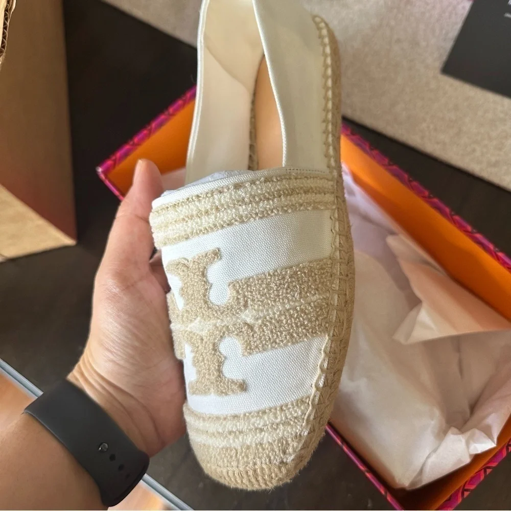 New Tory Burch Women's Double T Espadrille Flats
